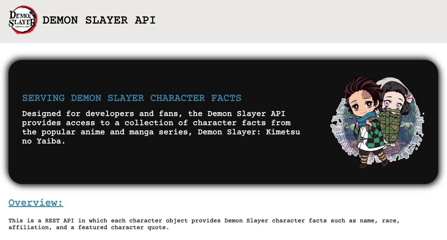 Demon Slayer API